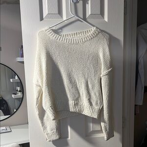 Cozy White Knit Sweater